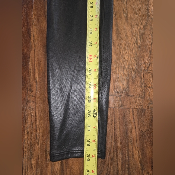 Spanx Black High-Waisted Black Faux Leather Leggings - Picture 5 of 9